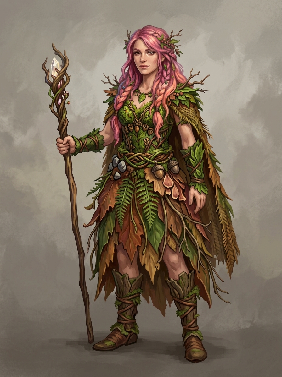 Fantasy portrait of Druida, human druid
